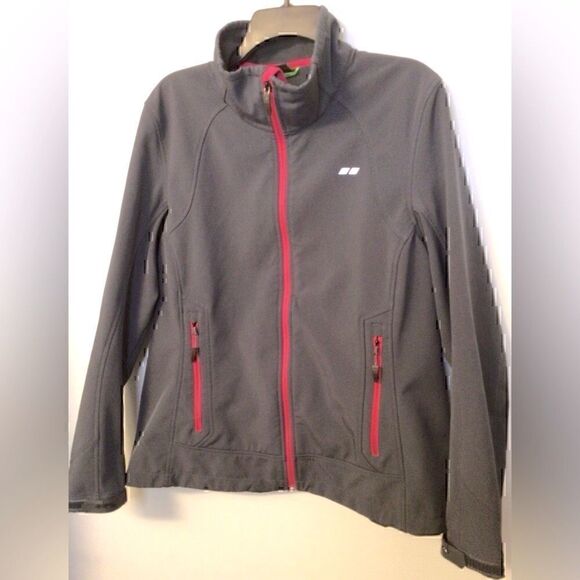 ❄️Koppen Womens  Zip Up gray/pink Long Sleeved Jacket XL - Picture 2 of 5